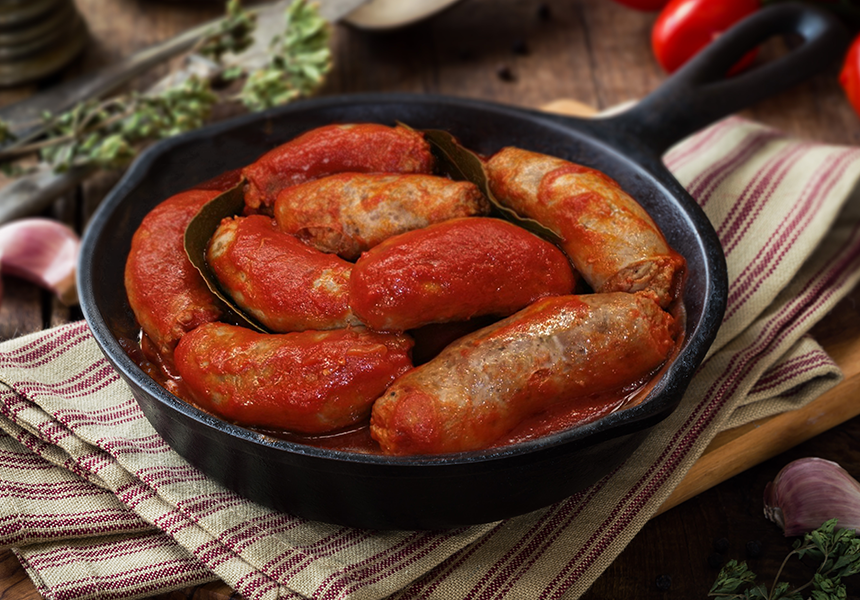 Salsicce al pomodoro Salsicce al pomodoro