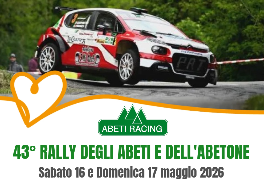 Pieragnoli partner del Rally degli Abeti sulla Montagna Pistoiese